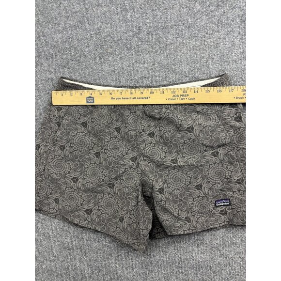 Patagonia Shorts Womens Medium Gray Floral Print Elastic Drawstring Outdoor - Picture 4 of 7